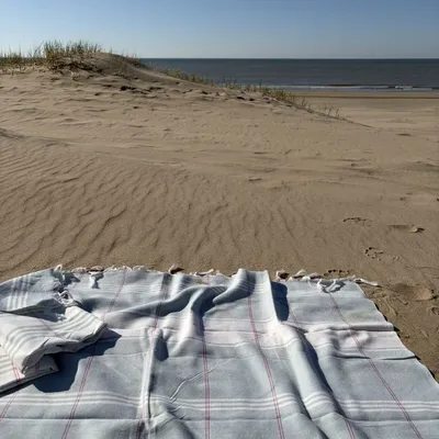 Piscines - fouta Organic vert de mer/blanc - OTTOMANIA