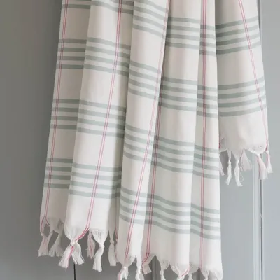 Pools - hammam towel Organic grey-green Large - OTTOMANIA