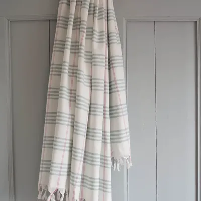 Pools - hammam towel Organic grey-green - OTTOMANIA