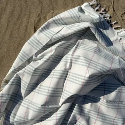 Pools - hammam towel Organic grey-green - OTTOMANIA