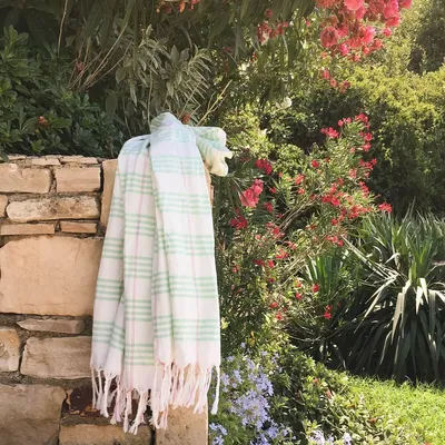 Pools - hammam towel Organic fresh green - OTTOMANIA