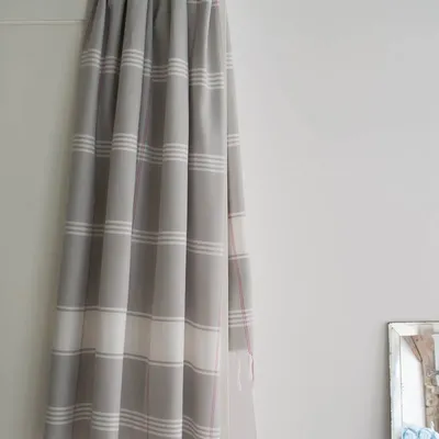 Pools - hammam towel Organic light grey/white - OTTOMANIA