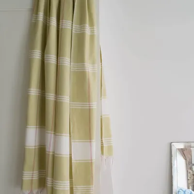 Pools - hammam towel Organic linden/white - OTTOMANIA