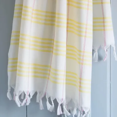 Pools - hammam towel Organic yellow - OTTOMANIA