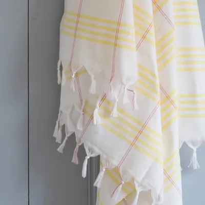 Pools - hammam towel Organic yellow Large - OTTOMANIA