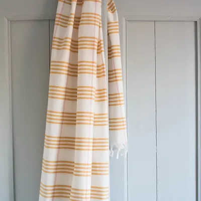 Pools - hammam towel Organic ocher - OTTOMANIA