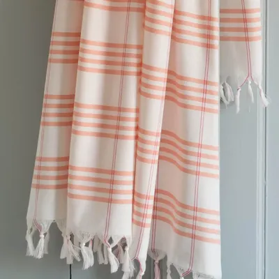 Pools - hammam towel Organic peach Large - OTTOMANIA