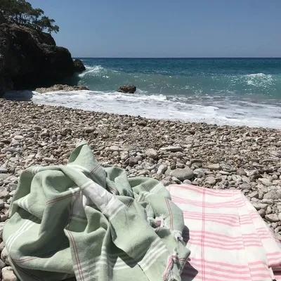 Pools - hammam towel Organic powder pink - OTTOMANIA