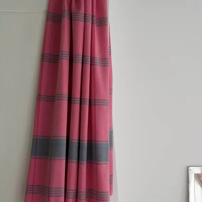 Pools - hammam towel Organic ruby red/dark blue - OTTOMANIA