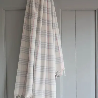 Pools - hammam towel Organic light blue - OTTOMANIA