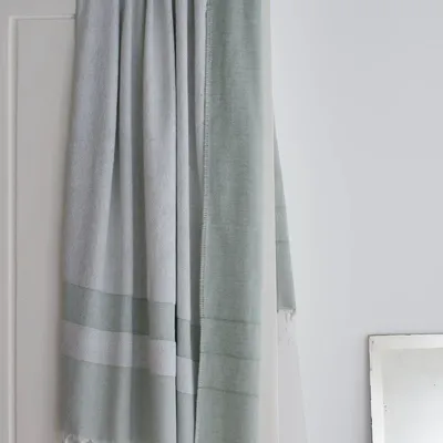 Piscines - fouta avec éponge vert sapin - OTTOMANIA