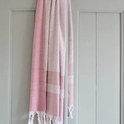 Piscines - fouta avec éponge cerise - OTTOMANIA