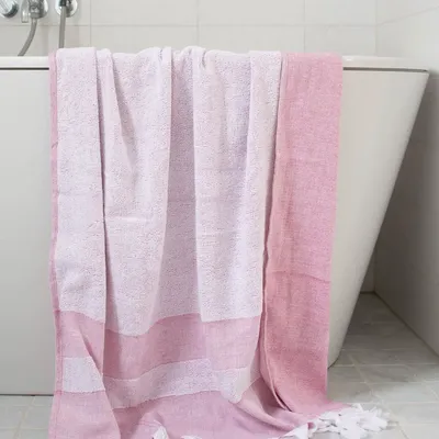 Piscines - fouta avec éponge cerise - OTTOMANIA