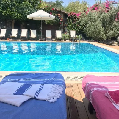 Other bath linens - hammam towel white/greek blue - OTTOMANIA