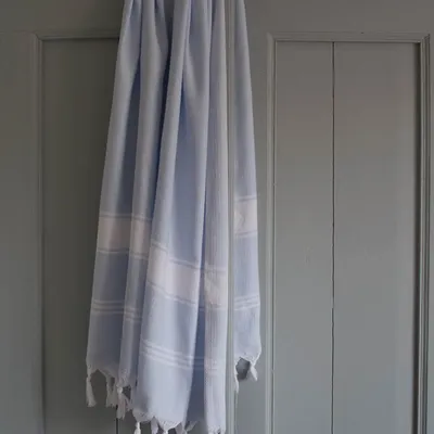 Autres linges de bain - fouta bleu clair/blanc - OTTOMANIA