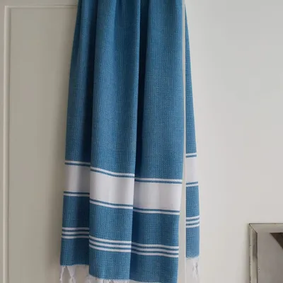 Other bath linens - hammam towel ocean blue/white - OTTOMANIA