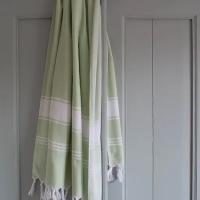 Autres linges de bain - fouta vert clair/blanc - OTTOMANIA