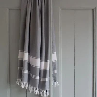 Other bath linens - hammam towel grey/white - OTTOMANIA