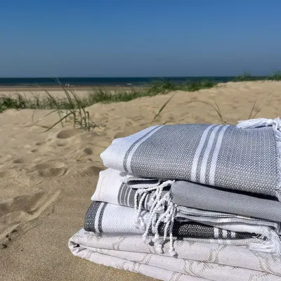 Other bath linens - hammam towel grey/white - OTTOMANIA