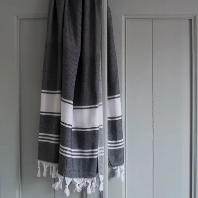 Other bath linens - hammam towel black/white - OTTOMANIA
