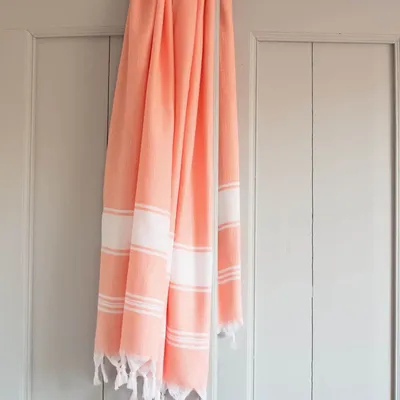 Other bath linens - hammam towel peach/white - OTTOMANIA