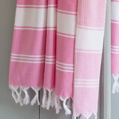 Other bath linens - hammam towel sorbet pink/white - OTTOMANIA