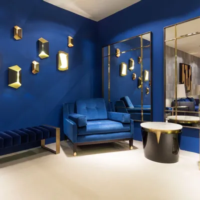 Chambres d'hôtels - Applique murale Origami en Laiton Brossé et Laqué Noir Mat - DUISTT