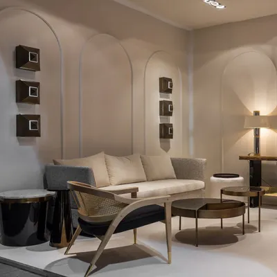 Appliques - Applique murale géométrique Stud, laiton bronze foncé - DUISTT