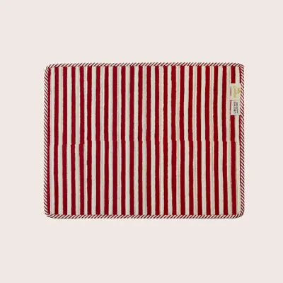 Linge de table textile - Set de table matelassé SARSO Offwhite - JAMINI BY USHA BORA