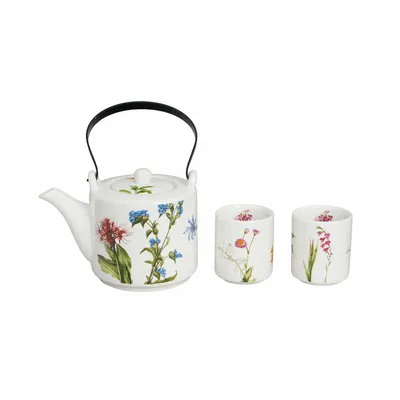 Tea and coffee accessories - tea pot & cups colours of nature - KARENA INTERNATIONAL
