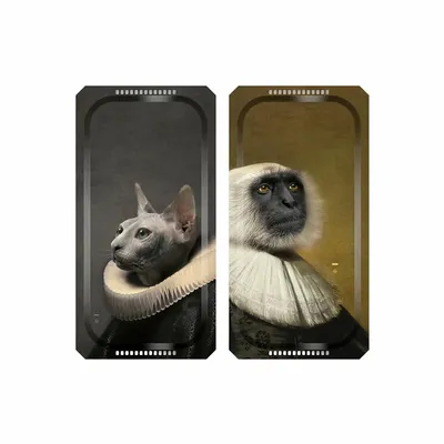 Plateaux - Le Singe et le Chat - plateau décoratif mural - IBRIDE