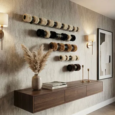 Other wall decoration - Textured Fiber Wall Art, Large Boho Sculpture, Custom Colors - SARMAL DESIGN