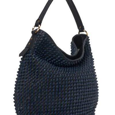 Bags and totes - Hobo bag with knot detail handmade weaving - SAPAF 1954