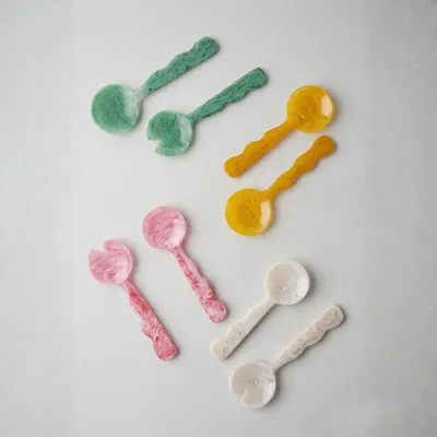 Kitchen utensils - Resin Salad Server-Vanilla , 12.40 x 3.93 Inches - CASA AMAROSA