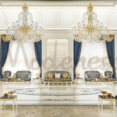 Sofas - Royal Midnight Moon Living Set - MODENESE LUXURY FURNITURE