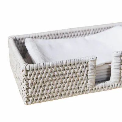 Decorative objects - Rectangular Rattam Napkin Holder - KING ZOO