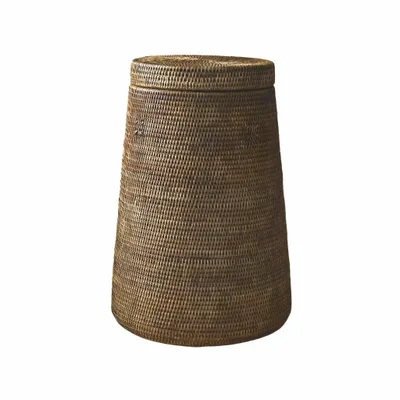 Laundry baskets - Rattan Laundry Basket with Lid - KING ZOO