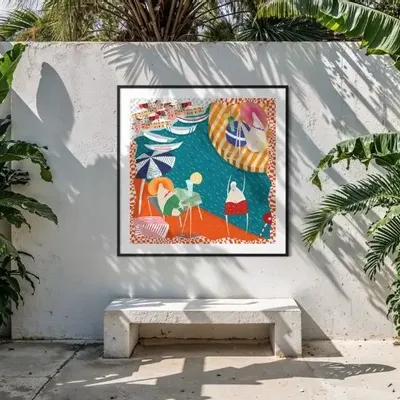 Tableaux - Art de la vie sur la plage d'Amalfi - UN POCO