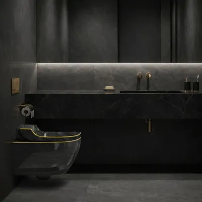WC - Marbre Emotion Noir Series (M46) – Toilet - ARTOLETTA® MAISON COLLECTION