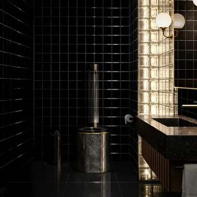 Objets design - Marbre Emotion Noir Series (M56) – Toilet - ARTOLETTA® MAISON COLLECTION