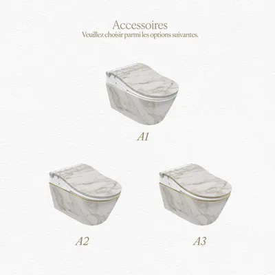 Céramique - Marbre Emotion Blanc Series (M26,M27,M28,M29,M30) – Toilet - ARTOLETTA® MAISON COLLECTION