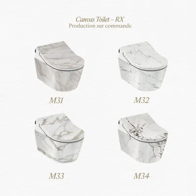 Céramique - Marbre Emotion Blanc Series (M31,M32,M33,M34) – Toilet - ARTOLETTA® MAISON COLLECTION