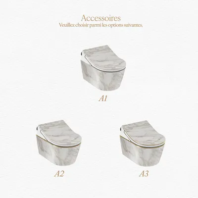 Céramique - Marbre Emotion Blanc Series (M31,M32,M33,M34) – Toilet - ARTOLETTA® MAISON COLLECTION