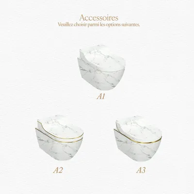 Céramique - Marbre Emotion Blanc Series (M37,M38,M39,M40) – Toilet - ARTOLETTA® MAISON COLLECTION