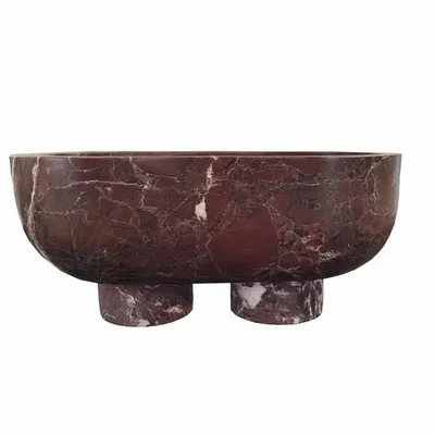 Plateaux - Bol en marbre rouge bordeaux - SAGIT