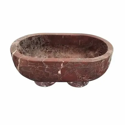 Plateaux - Bol en marbre rouge bordeaux - SAGIT