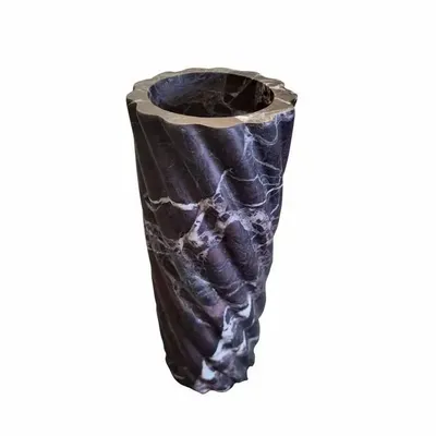 Vases - Vase en marbre rouge bordeaux - SAGIT