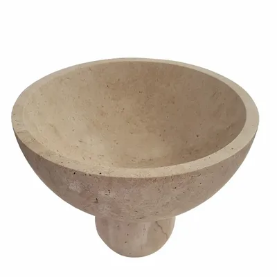 Decorative objects - Bowl en travertin beige - SAGIT