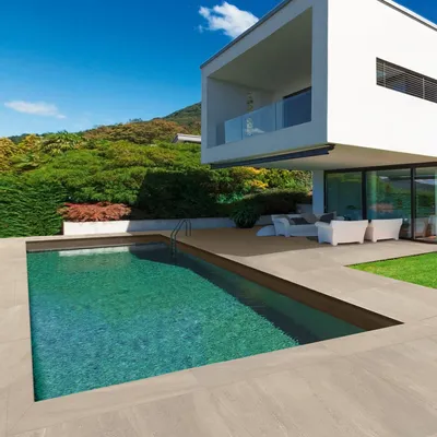 Revêtements sols extérieurs - Grès Cérame Effet Pierre Raffinée Beige Antidérapant 60X120 - ESFA1238 (Ceramishop.fr) - CERAMISHOP