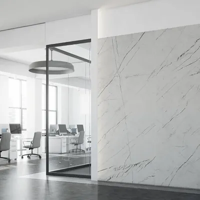 Revêtements sols intérieurs - Grès Cérame Effet Marbre Marquina Blanc Brillant 60X120 - EMAA125 (Ceramishop.fr) - CERAMISHOP